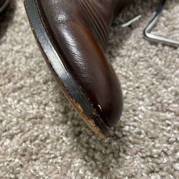 Lucchese San Antonio Brown Leather Boots - Picture 6 of 9